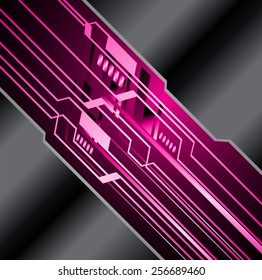 pink color Light Abstract Technology background for computer graphic website internet and business. circuit. silver white background. text box. label. card.