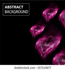 pink color Light Abstract Technology background for computer graphic website internet and business. circuit. black background. text box. label. card. wave