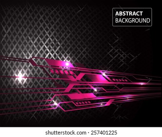 pink color Light Abstract Technology background for computer graphic website internet and business. circuit. black background.label. card