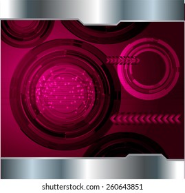 pink color Light Abstract Technology background for computer graphic website internet and business. circuit. silver background. text box. label. card.
