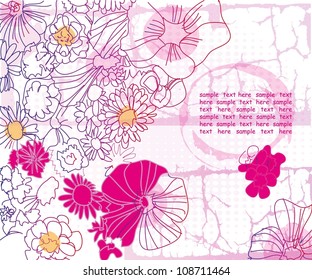 the pink color of the line