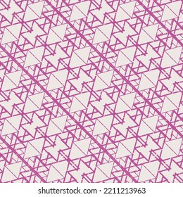 pink color line and shape seamless pattern background. abstract illustration art design 