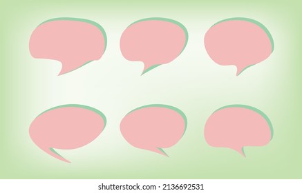 pink color message symbol speech bubble chat communication ballon thinking template banner background