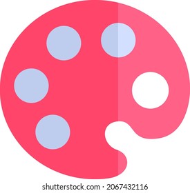 Pink color palette , illustration, vector, on a white background.