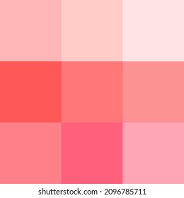 pink color palette seamless pattern. set of flamingo pink nine colors palette.