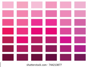 Color Chart Shades Of Pink