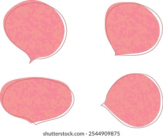 pink color pattern abstract speech bubbles set vector