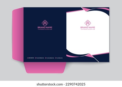 pink color presentation folder design