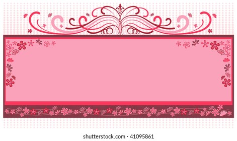 pink color retro frame