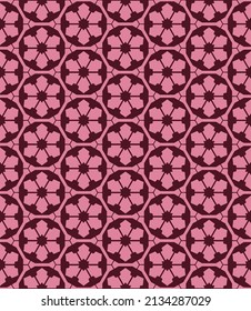 Pink color seamless pattern texture and template. Multicolored. Colorful ornamental graphic design. Colored mosaic ornaments. Vector illustration. EPS10.