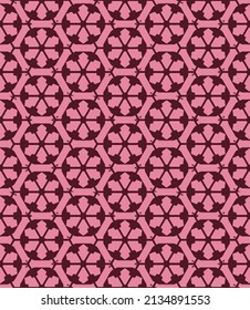 Pink color seamless pattern texture and template. Multicolored. Colorful ornamental graphic design. Colored mosaic ornaments. Vector illustration. EPS10.