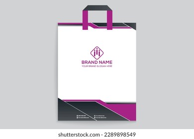 pink  color shopping bag design