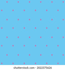 Pink color star patterns on blue background, vector, design, decorative, textile, fabric