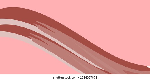 fondo de plantilla de color rosa con bandas de onda marrón