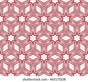 Pink color. The three-dimensional cube optical illusion. Vector illustration. For the design, printing, Wallpaper.