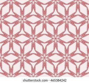 Pink color. The three-dimensional cube optical illusion. Vector illustration. For the design, printing, Wallpaper.