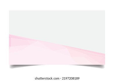 pink color triangulated background texture vector for business card template