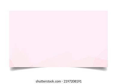 pink color triangulated background texture vector for business card template