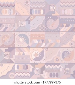 pink colored background image abstract ornament figures