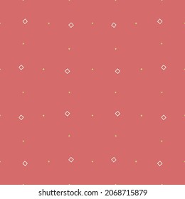 Fondo de color rosa.  Rombic y patrón de у de puntos. Vector Eps10