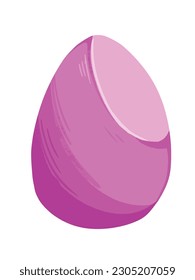Pink colored beauty blender vector illustration isolated on vertical white background wallpaper. Simple flat art styled beauty tools with cartoon style.
