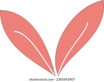 idea de diseño de iconos de hoja rosa