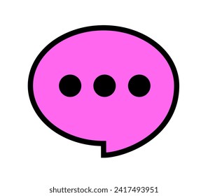 Pink colored speech balloon and bubble as metaphor of sweet talk, compliment and flattery. Pleasant and sweet style of communication and conversation. Vector illustration isolated on white.