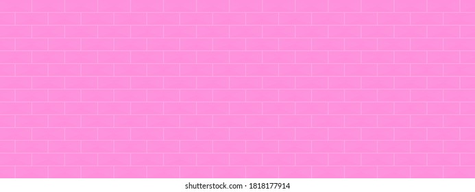 Pink colorful brick wall abstract background texture wallpaper pattern seamless vector illustration architecture decoration 