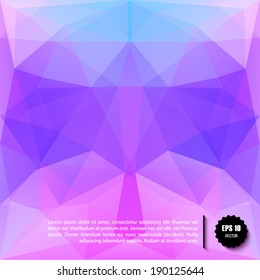 Pink. Colorful geometric background with triangles. Vector EPS10.