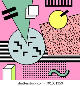 Pink Colorful Geometric Stylish Background Vector Graphic Illustration Design