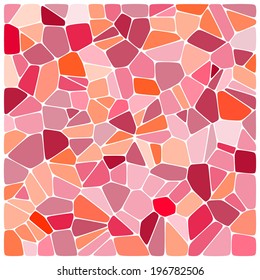 Pink colorful mosaic pattern. Vector background. 