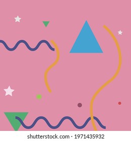 Pink Colorful Multicolor Vector Design Pic. Simple Violet Blue Modern Hipster Style Background. Red Orange Yellow Modern Art Pattern. Grey Purple Green Digital Geometrical Art Illustration.