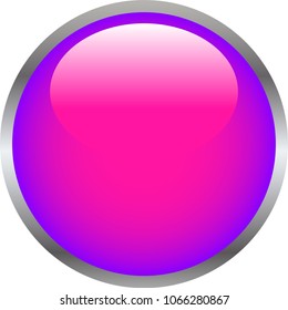 Pink Colorful Shiny round button 2