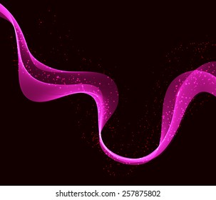 Pink Colorful wavy  lines  vector abstract background