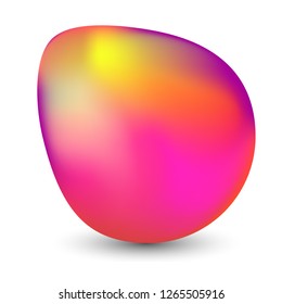 pink colors orb. Colored egg for happy easter invitations