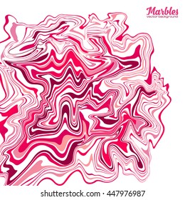 Pink colors vector wavy marble effect abstract background