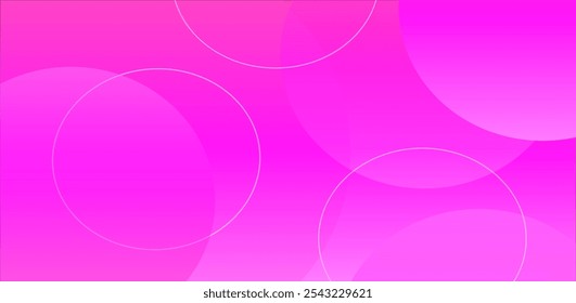 Fondo geométrico de color rosa, diseño circular, Vector