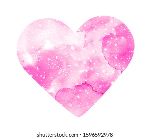 Pink colour hand drawn paper texture heart shape element for party card, sketch background, wallpaper. Colorful art graphic vector design, tag, banner