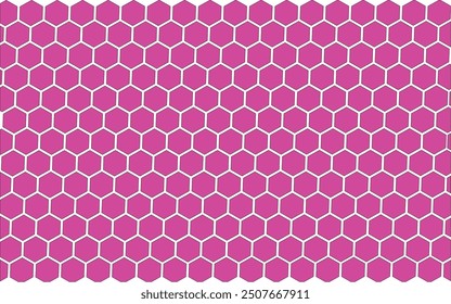 pink colour Hexagon Honeycomb Pattern, Seamless Vector Design, backgrounds, packaging, fashion, and textiles, background for presentations