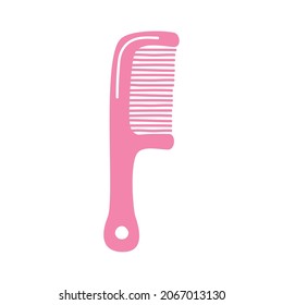 icono aislado de accesorio de peine rosa