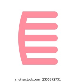 Pink Comb Flat Icon for apps, sites, banners 