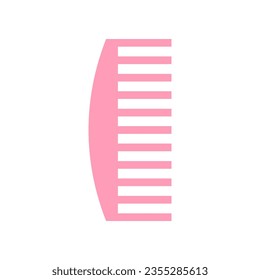 Pink Comb Flat Icon for Various Purposes. Suitable for infographics, books, banners and other designs