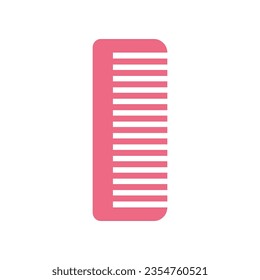 Pink Comb Simple Flat Icon. Suitable for infographics, books, banners and other designs
