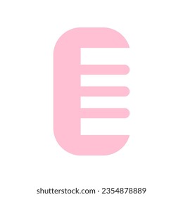 Pink Comb Simple Isolated Flat Icon. Suitable for infographics, books, banners and other designs