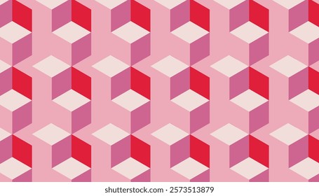 Pink combination cube pattern. cube pattern. cube pattern background. cube background. For background, decoration, gift wrapping