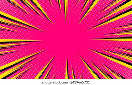 Pink comic abstract zoom background style