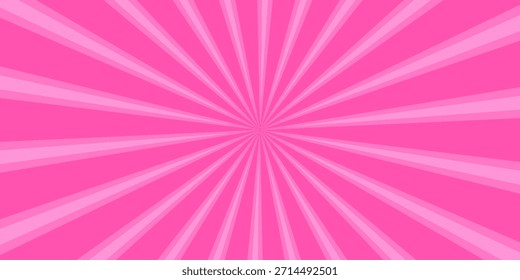 Fondo de ráfaga de cómic rosa con puntos de medio tono, marco de explosión de arte pop retro, perfecto para póster divertido, tema femenino, diseño para niños o efectos de dibujos animados vibrantes.