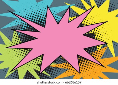 pink comic burst explosion pop art