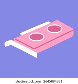 pink computer keyboard isolated background