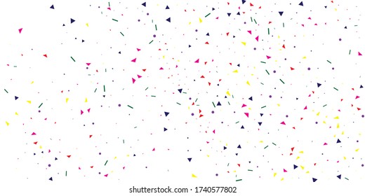 Pink Confetti Background. Purple Anniversary Sparkle. Yellow Carnival Texture. Festive Celebration. Red Vector Decor. Decoration Celebration. Party Graphic. Falling Event.